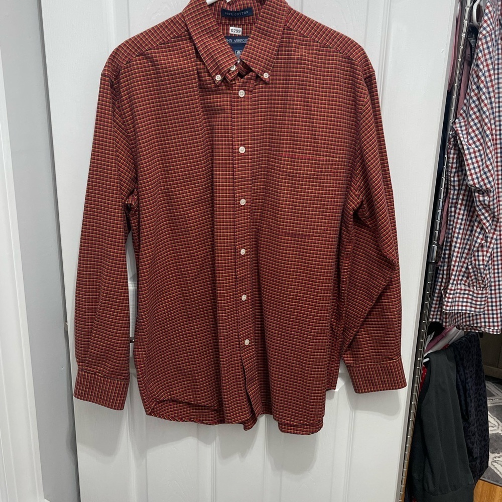 John Ashford button men’s shirt large 100% cotton - Picture 10 of 10